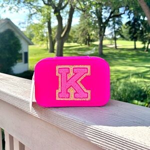 🦋Gloss & Glo Hot Pink Monogram Jewelry Box Personalized, Jewelry Case, T…
